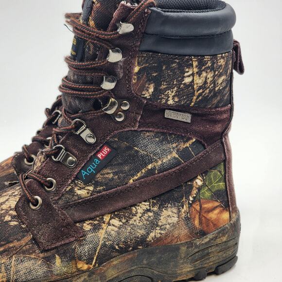 Itasca Camo Leather Hunting Boots Ghost Lake Mens 9.5 600g Thinsulate Waterproof - Picture 3 of 14